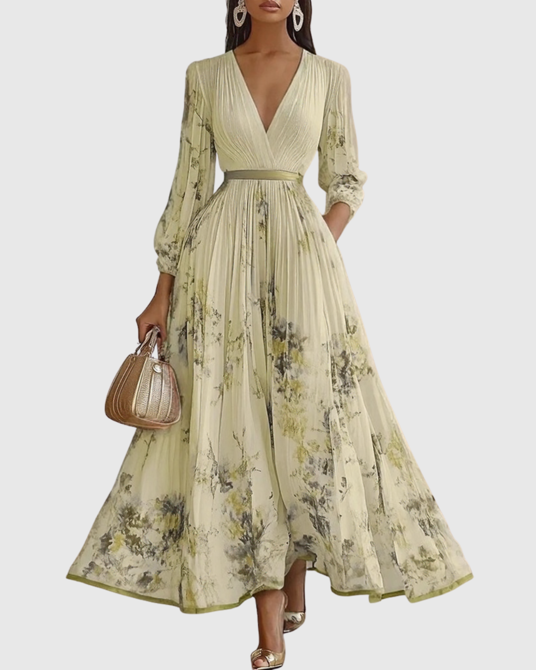 Caitlin | Elegant Pleated Maxi Dress