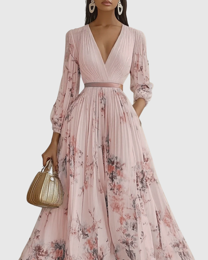 Caitlin | Elegant Pleated Maxi Dress