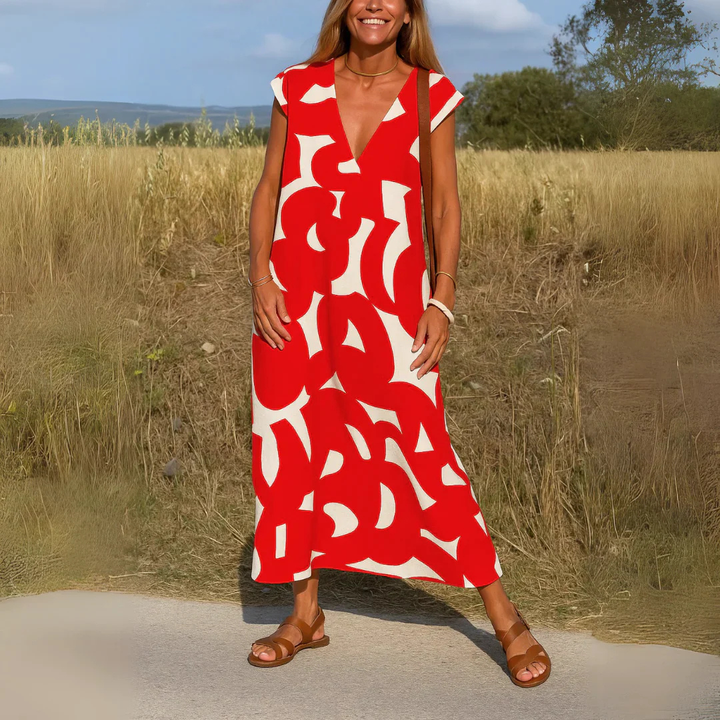 Gloria | Elegant Cutwork Maxi Dress