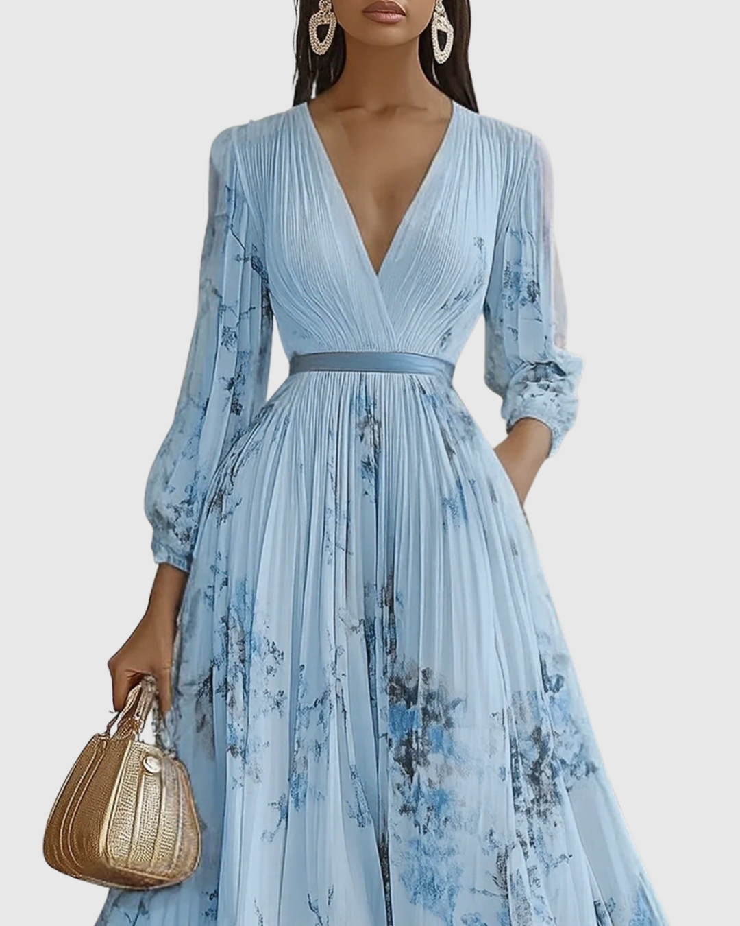 Caitlin | Elegant Pleated Maxi Dress