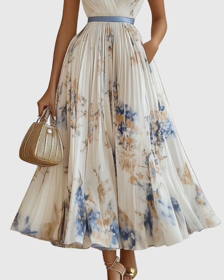 Caitlin | Elegant Pleated Maxi Dress