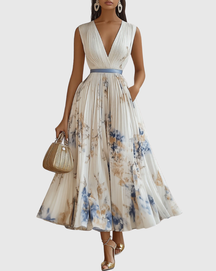 Caitlin | Elegant Pleated Maxi Dress