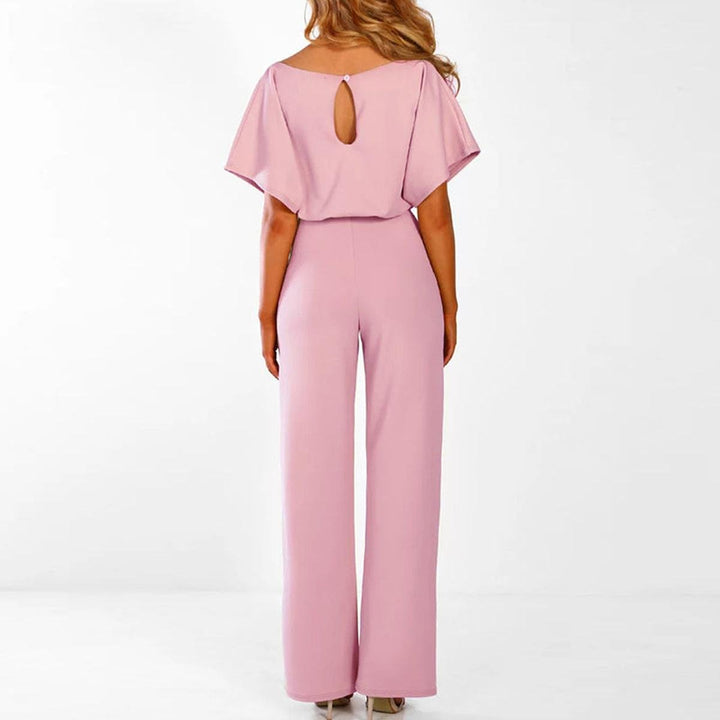 Alice | Short Sleeve Jumpsuit with Belt